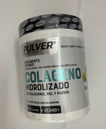 [PULVE20259152] COLÁGENO hidrolizado sabor LIMÓN SIN TACC x 240g PULVER