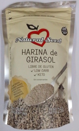 [NATUR19301152] Harina de GIRASOL x 250gr SIN TACC low carb NATURAL SEED