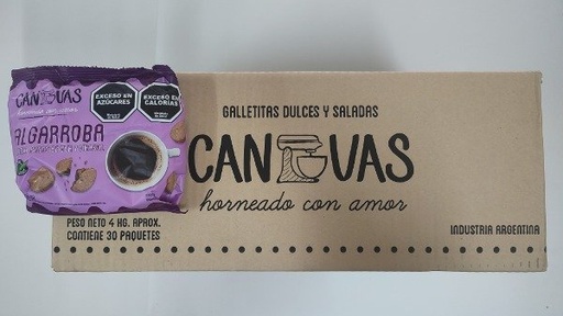 [CANVA6976704] CAJA CERRADA x 30 uni galletita de ALGARROBA x 150g CANVAS