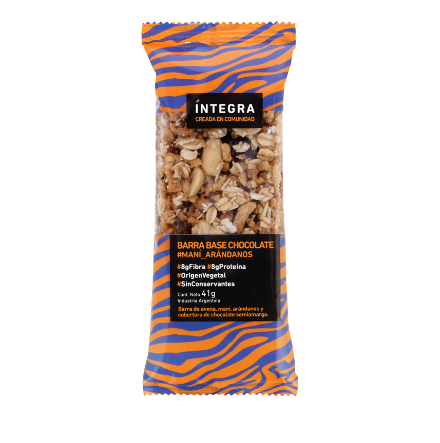 [INTEG6385063] Barras MANI y ARANDANOS x 10 uni x 41gr INTEGRA