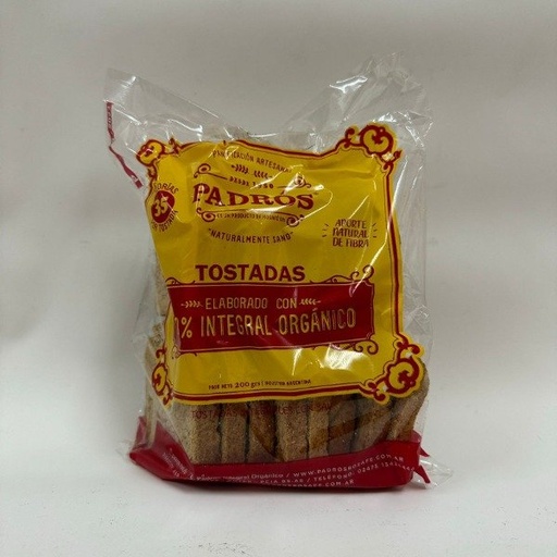 [PADRO4810119] TOSTADAS 100 % integrales y Orgánicas x 200gr PADROS