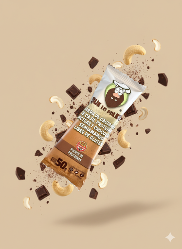 [QUELO3043623] Barra de CHOCOLATE  y CASTAÑA de Cajú  x 12 uni  x 50 gr QUE LO PALEO