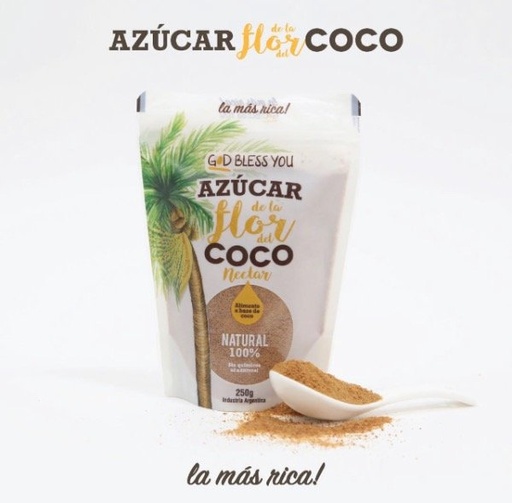 [GODBL150797] Azúcar de Coco x 250gr Paquete God Bless You
