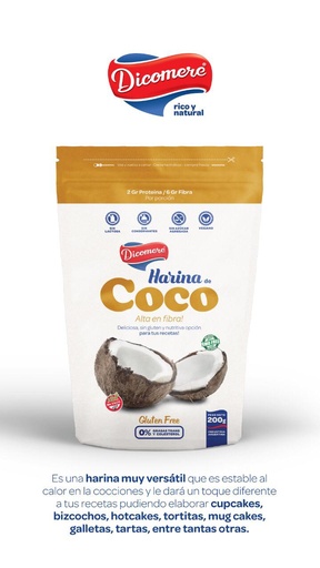 [DICOM10162] Harina de coco Sin tacc Dicomere 200gr