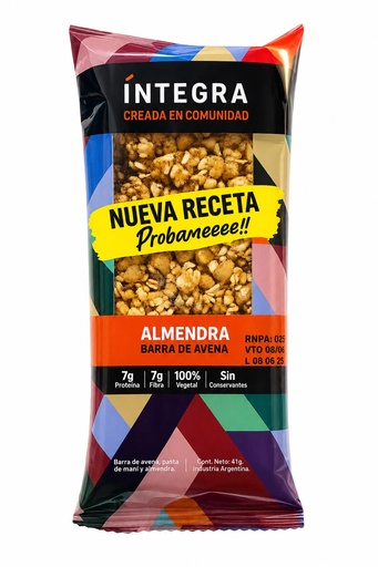 [INTEG2280] Barras Almendra y nuez x 10 uni x 42 gr INTEGRA