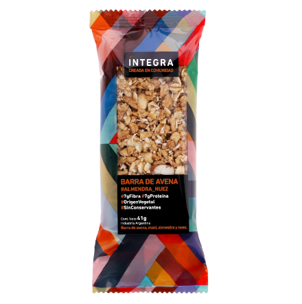 [INTEG2280] Barras Almendra y nuez x 10 uni x 42 gr INTEGRA