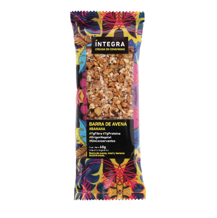 [INTEG2279] Caja x 10 Barras Banana y Nuez x 44 gr INTEGRA