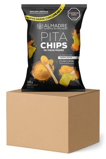 CAJA PITA CHIPS CÚRCUMA x12 uni ALMADRE