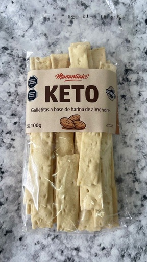 Galletita lenguitas KETO a base de harina de almendras x 100g MANANTIALES