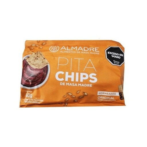 Pita Chips ORIGINAL de Masa Madre VEGANOS x 40gr ALMADRE