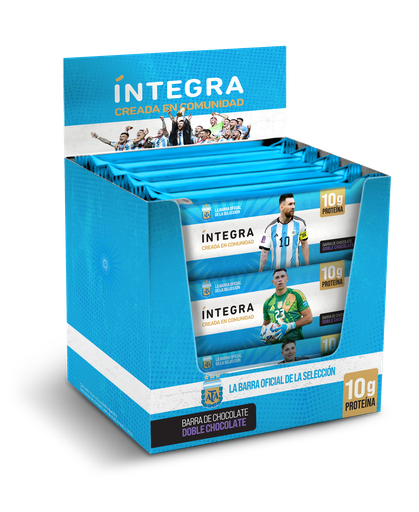 Barra de Chocolate DOBLE CHOCOLATE AFA-Oficial Selección Argentina x 12u INTEGRA