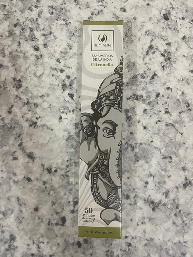 SAHUMERIO caja rectangular CITRONELLA x12 UNI ILUMINARTE