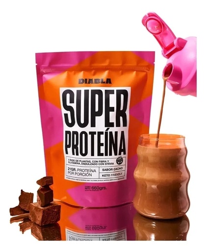 SUPER PROTEINA cacao DOYPACK x 660grs DIABLA