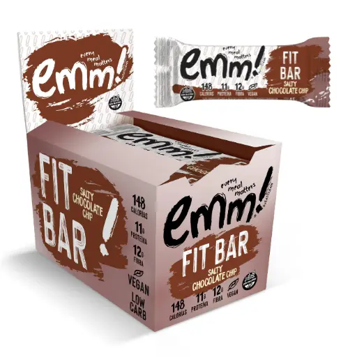 FIT BAR SALTY CHOCOLATE CHIP x 10 unidades SIN TACC EMM (Precio Lanzamiento)